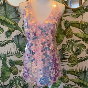 Sequin Open Back Party Dress